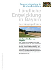 Deckblatt der Broschüre Ländlicher Wegebau